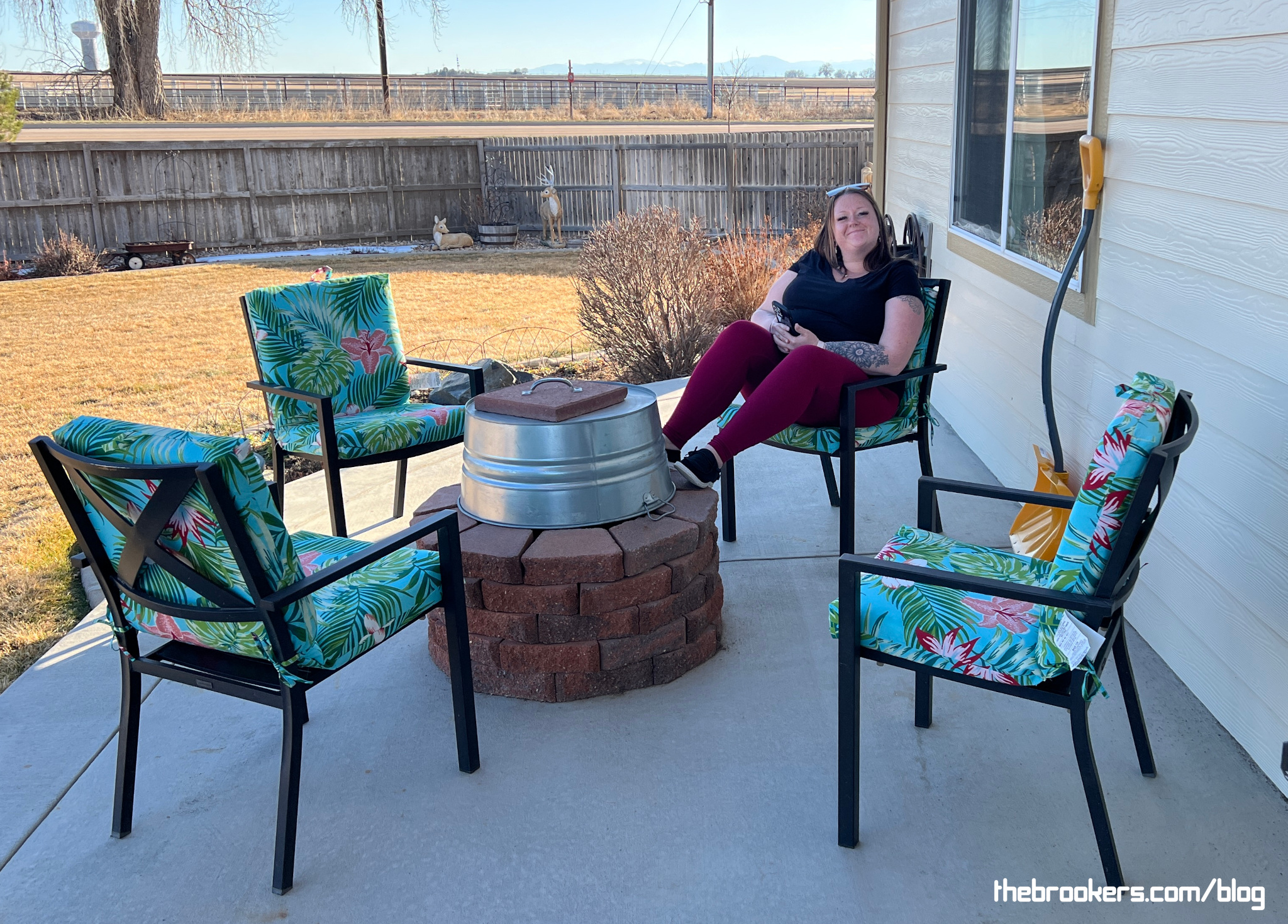 Enjoying the patio