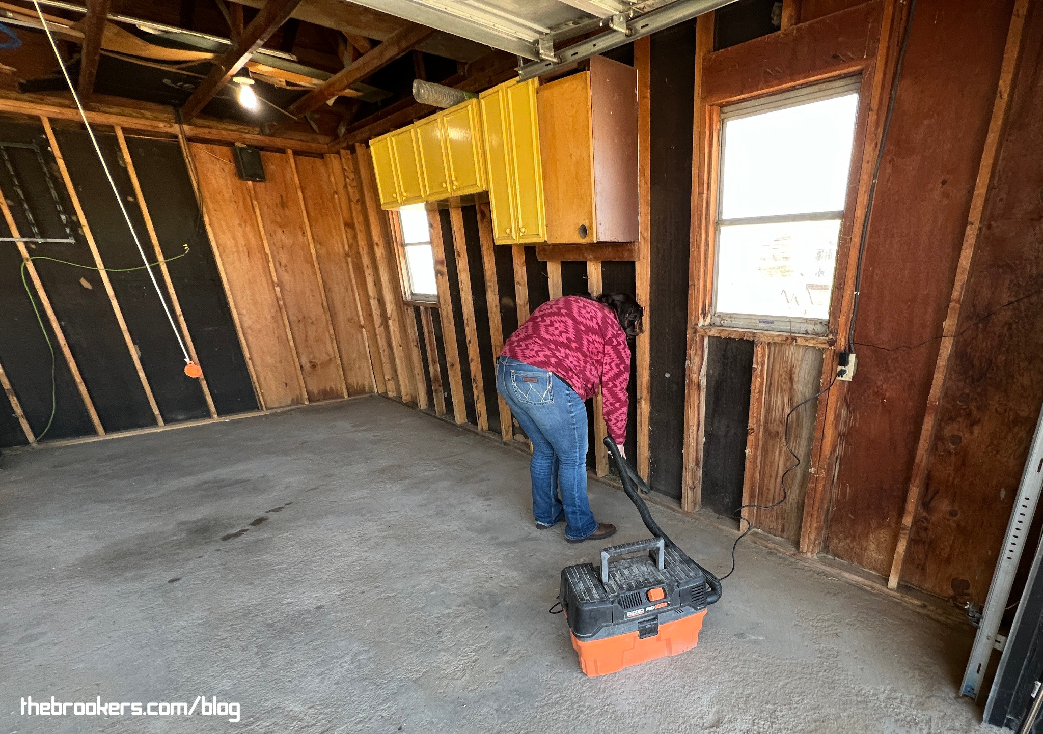 Cleaning the garage