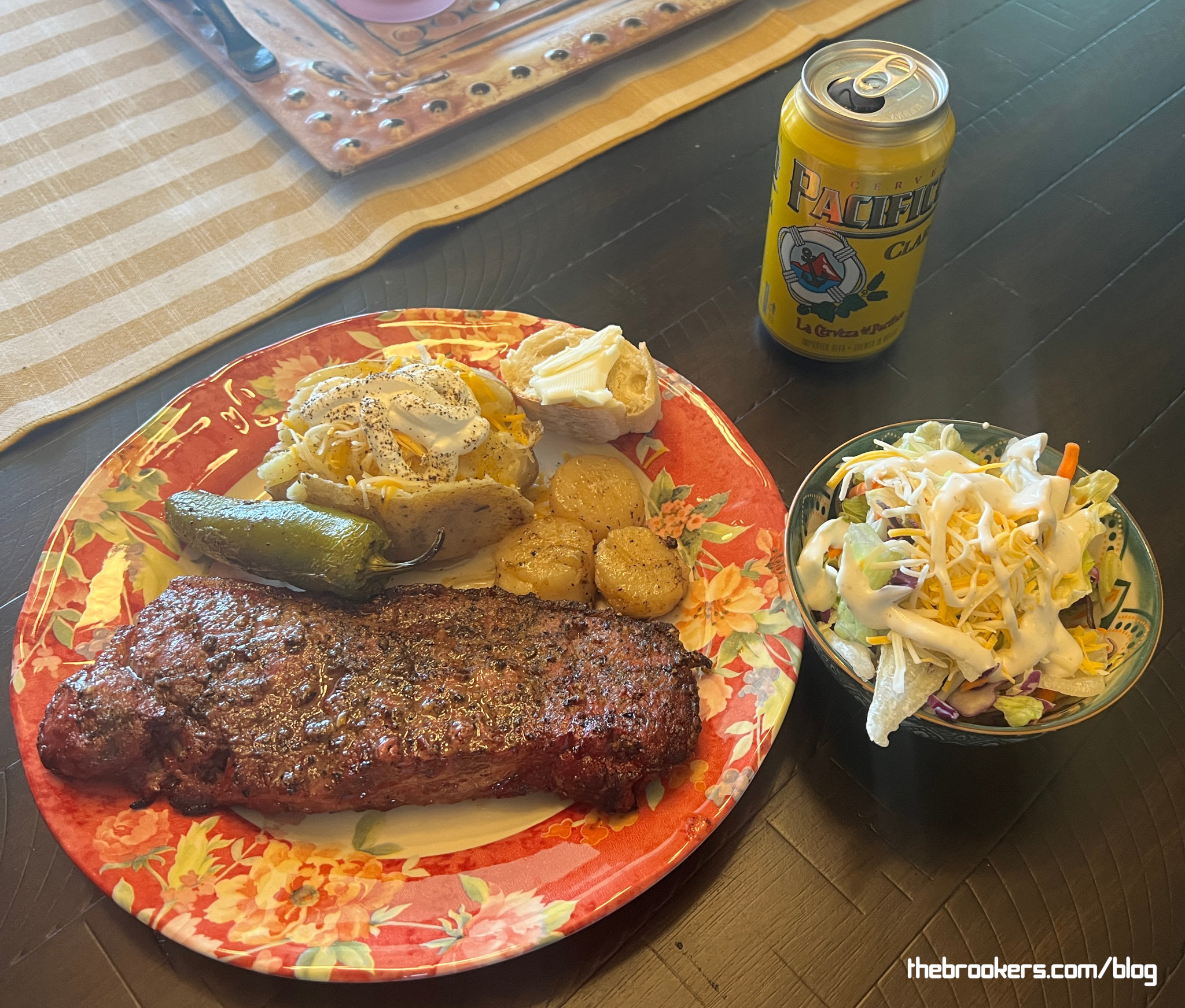 Steak on the grill