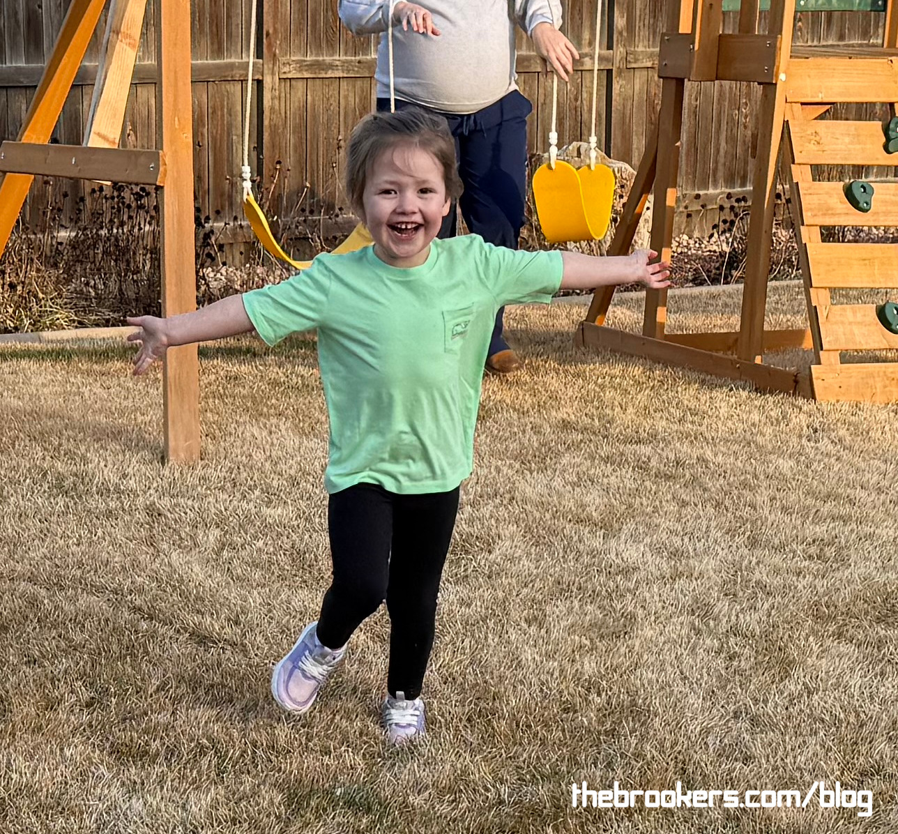 Fun on the swing-set