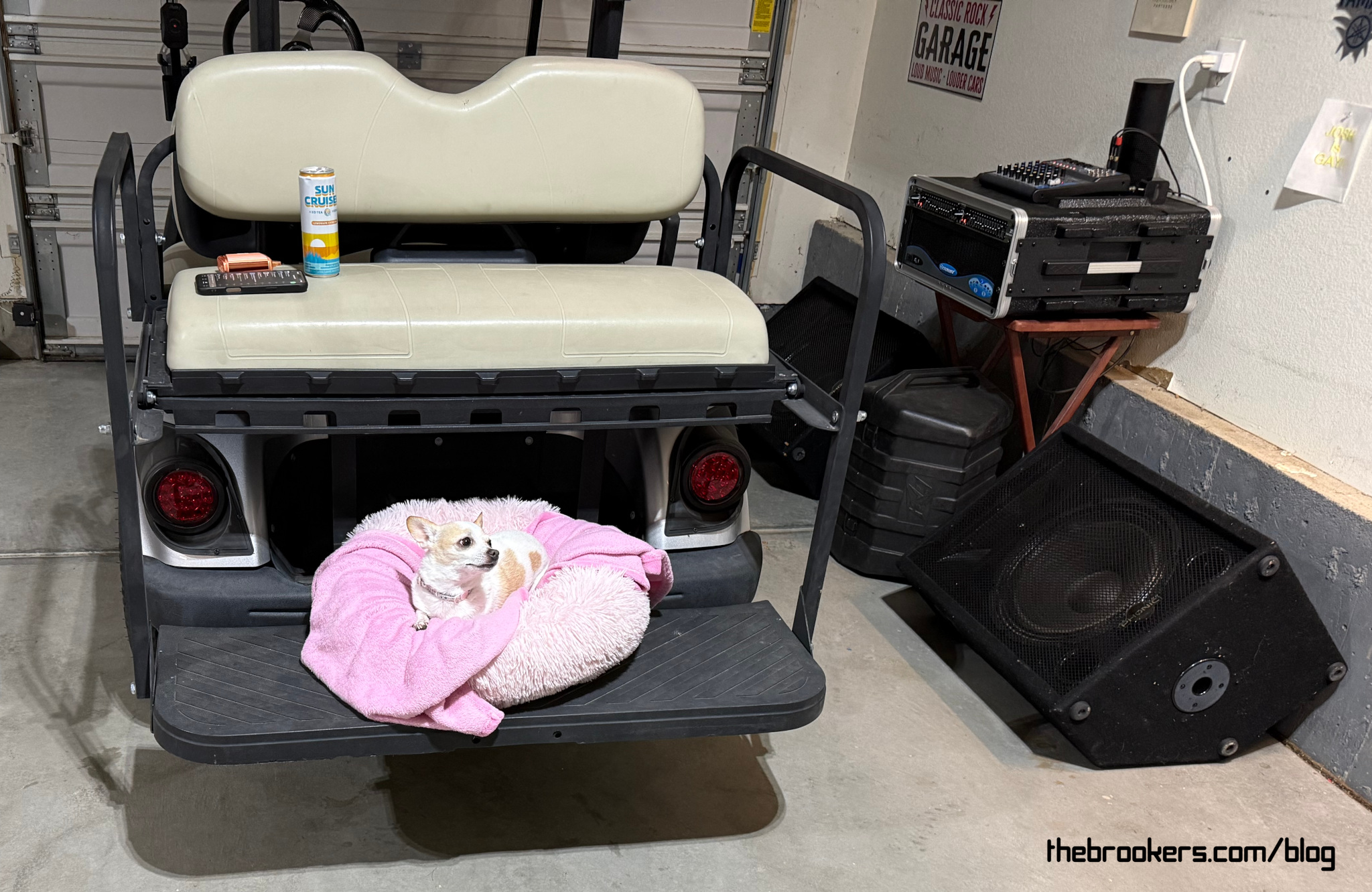 In the garage